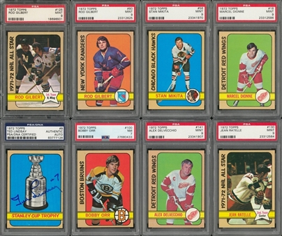 1972/73 Topps and O-Pee-Chee Hockey PSA-Graded Collection (81 Different) 